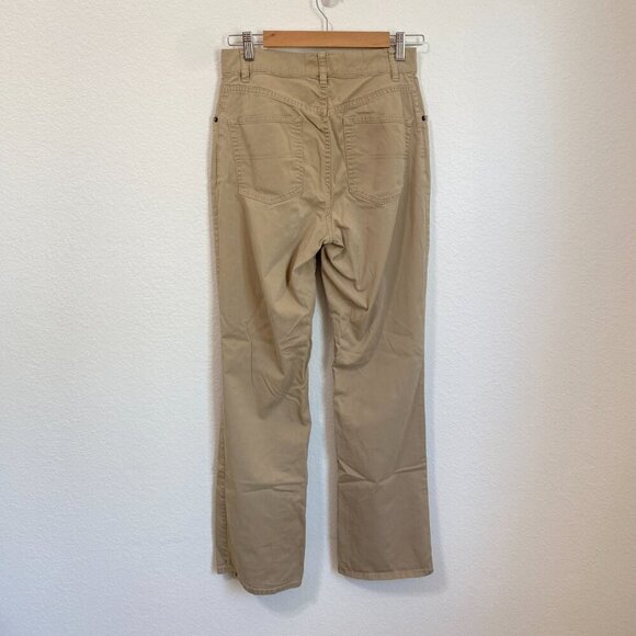 LL Bean womens classic fit/straight pants #277949 khaki size 8 tall - Picture 5 of 6